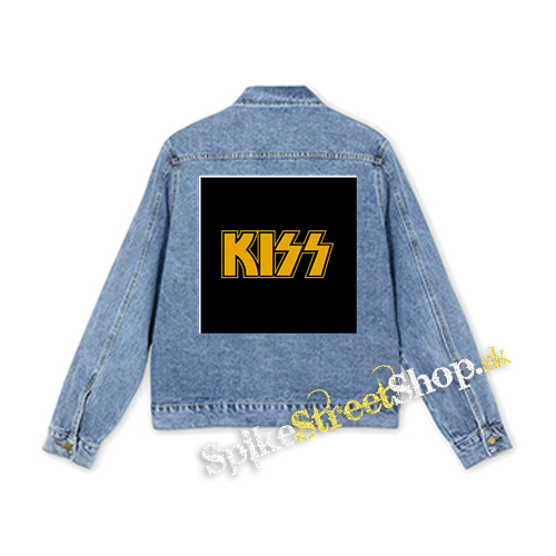 KISS - Yellow Logo - štvorcová chrbtová nášivka