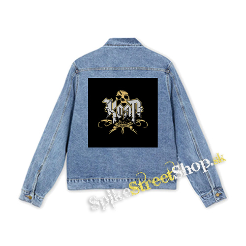 KORN - Logo Crest Bakersfield Gold - štvorcová chrbtová nášivka