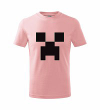 MINECRAFT - Creeper - ružové pánske tričko