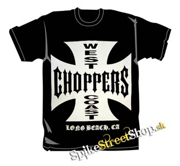 WEST COAST CHOPPERS - White Cross - čierne pánske tričko