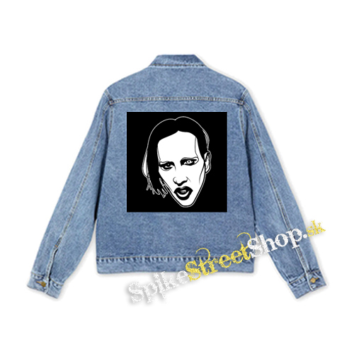 MARILYN MANSON - Art Drawing Portrait - štvorcová chrbtová nášivka