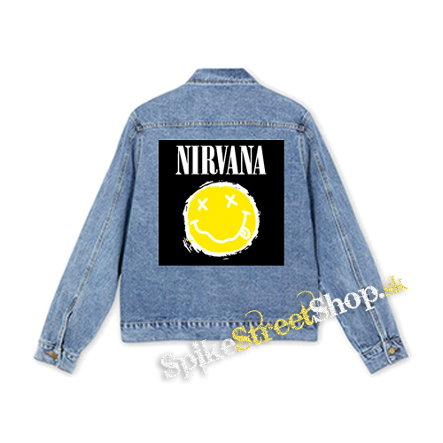 NIRVANA - Yellow Black Smile - štvorcová chrbtová nášivka