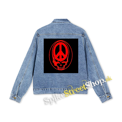 PEACE SKULL - štvorcová chrbtová nášivka