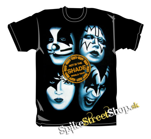 KISS - Blue Band - čierne pánske tričko