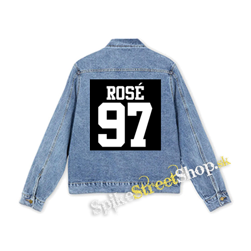 ROSÉ 97 - White Logo - štvorcová chrbtová nášivka