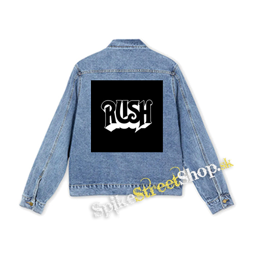 RUSH - Logo White - štvorcová chrbtová nášivka