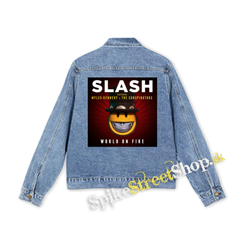 SLASH - World on Fire - štvorcová chrbtová nášivka