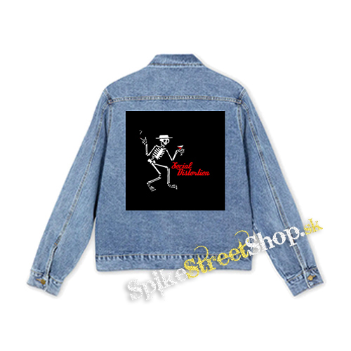 SOCIAL DISTORTION - Skeleton & Logo - štvorcová chrbtová nášivka