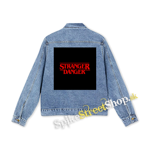 STRANGER DANGER - Red Logo - štvorcová chrbtová nášivka