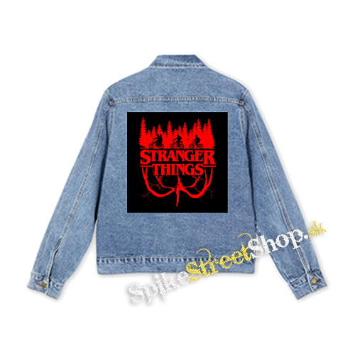 STRANGER THINGS - Logo Flip - štvorcová chrbtová nášivka
