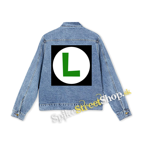 SUPER MARIO - Green Luigi Logo - štvorcová chrbtová nášivka