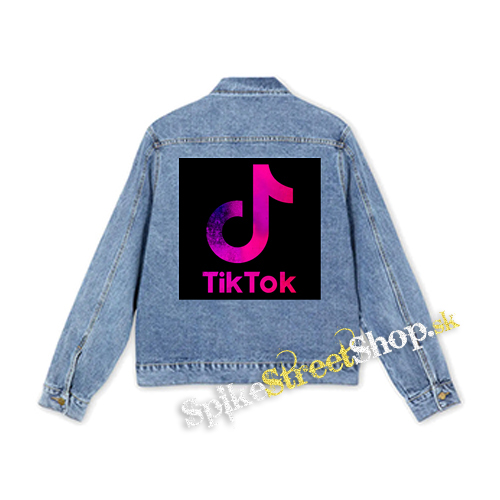 TIK TOK - Logo Rainbow - štvorcová chrbtová nášivka