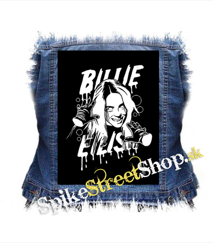 BILLIE EILISH - Logo Portrait - chrbtová nášivka