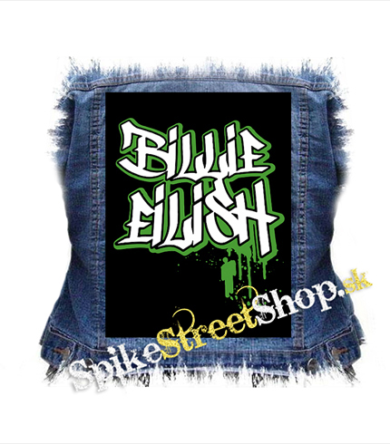 BILLIE EILISH - Painted Graffiti Logo - chrbtová nášivka