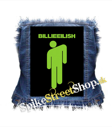 BILLIE EILISH - Stickman Logo Green - chrbtová nášivka