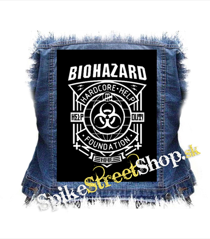 BIOHAZARD - Hardcore Help Foundation - chrbtová nášivka