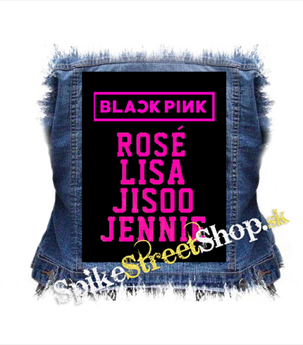BLACKPINK - Logo And Names - chrbtová nášivka