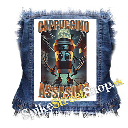 CAPPUCCINO ASSASSINO - Motive 3 NA BIELE - chrbtová nášivka