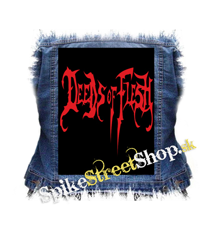 DEEDS OF FLESH - Logo - chrbtová nášivka