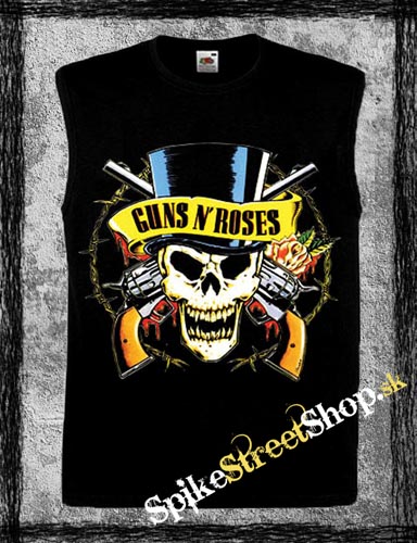 GUNS N ROSES - Skull - čierne pánske tričko bez rukávov