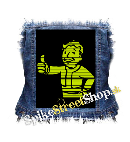 FALLOUT - Vault Boy Green Vintage - chrbtová nášivka