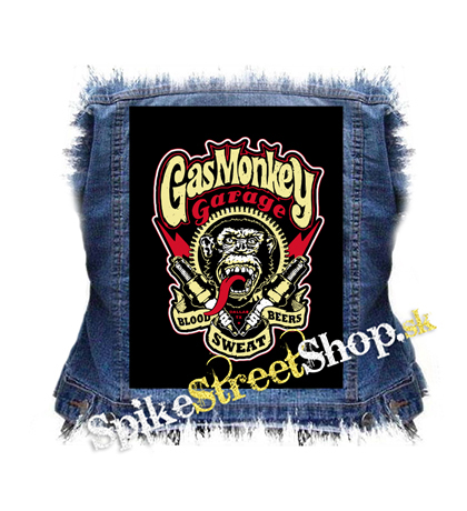 GAS MONKEY GARAGE - Blood Sweat Beers  aj BIELE - chrbtová nášivka