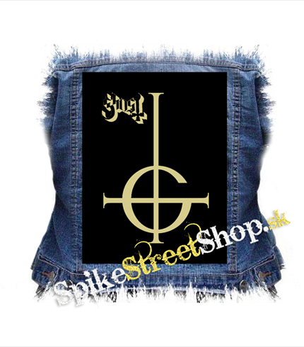 GHOST - Gold Logo - chrbtová nášivka