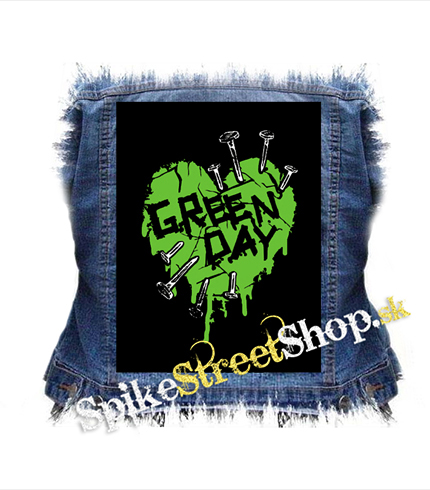GREEN DAY - Green Heart - chrbtová nášivka