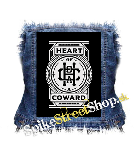HEART OF A COWARD - Logo - chrbtová nášivka