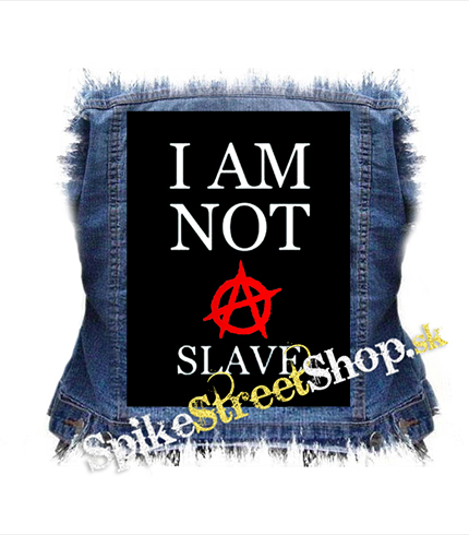I AM NOT A SLAVE - Červené A - chrbtová nášivka