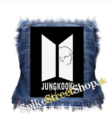 JUNGKOOK - BTS Logo & Portrait - chrbtová nášivka