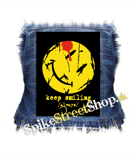 KEEP SMILING ALWAYS - chrbtová nášivka