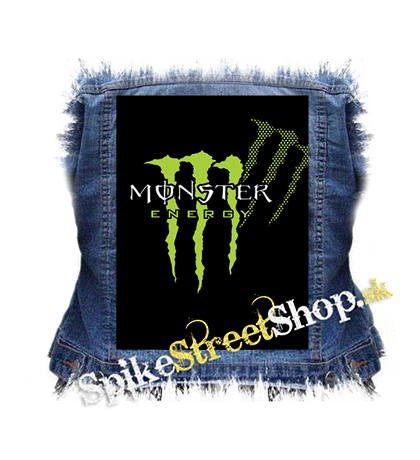MONSTER ENERGY - Green Logo Honey Bee - chrbtová nášivka