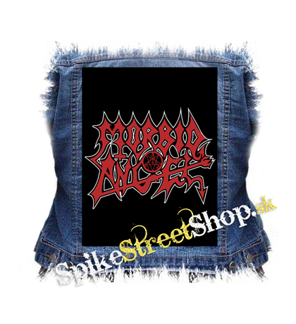 MORBID ANGEL - Logo Red White - chrbtová nášivka