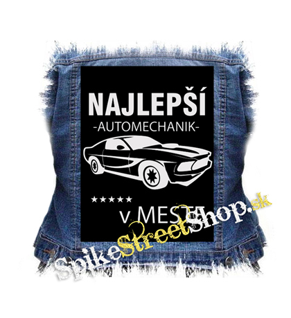 NAJLEPŠÍ AUTOMECHANIK v meste - chrbtová nášivka