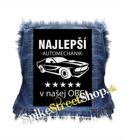 NAJLEPŠÍ AUTOMECHANIK v našej OBCI - chrbtová nášivka