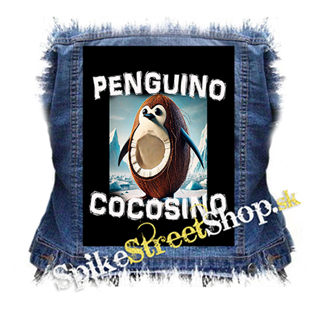 PENGUINO COCOSINO na CIERNE - chrbtová nášivka