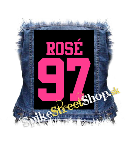 ROSÉ 97 - Pink Logo - chrbtová nášivka