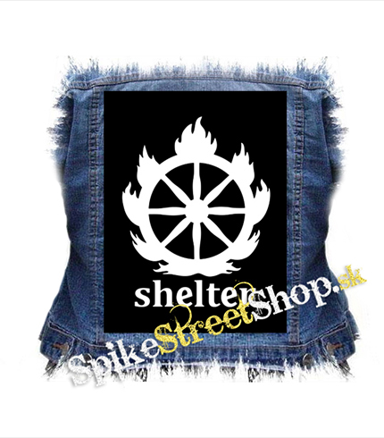 SHELTER - Logo - chrbtová nášivka