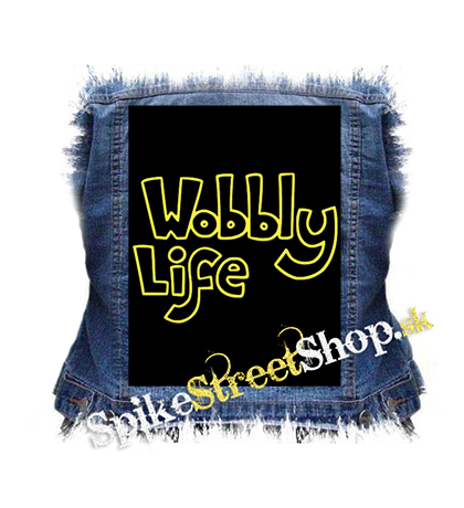 WOBBLY LIFE - Logo Yellow - chrbtová nášivka