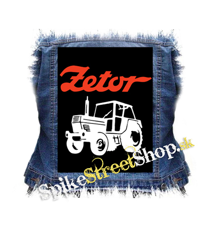 ZETOR - Červené logo a traktor - chrbtová nášivka