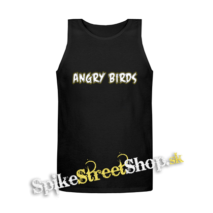 ANGRY BIRDS - Logo - Mens Vest Tank Top - čierne tielko