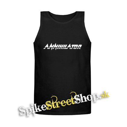 ANNIHILATOR - Logo White - Mens Vest Tank Top - čierne tielko
