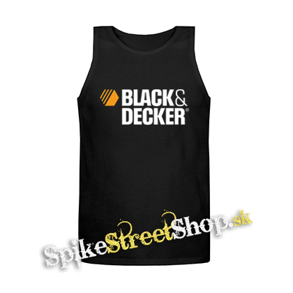 BLACK & DECKER - Logo - Mens Vest Tank Top - čierne tielko