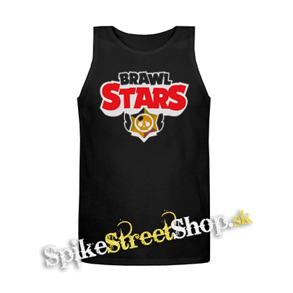 BRAWL STARS - Gold Logo - Mens Vest Tank Top - čierne tielko