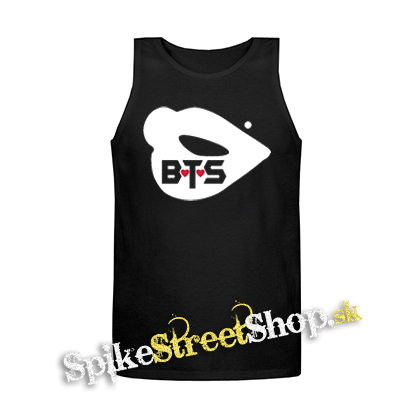 BTS - BANGTAN BOYS - Lips - Mens Vest Tank Top - čierne tielko