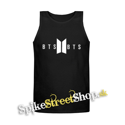 BTS - BANGTAN BOYS - Logo - Mens Vest Tank Top - čierne tielko