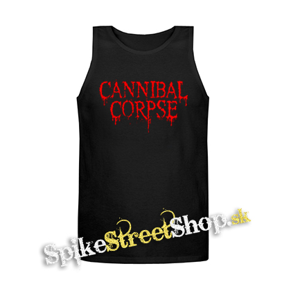 CANNIBAL CORPSE - Red Logo - Mens Vest Tank Top - čierne tielko