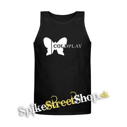 COLDPLAY - Butterfly Logo - Mens Vest Tank Top - čierne tielko