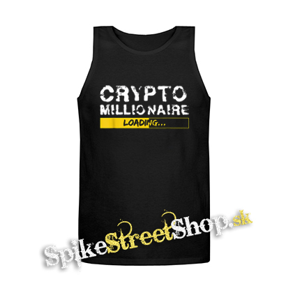 CRYPTOMILIONAIRE - Loading - Mens Vest Tank Top - čierne tielko